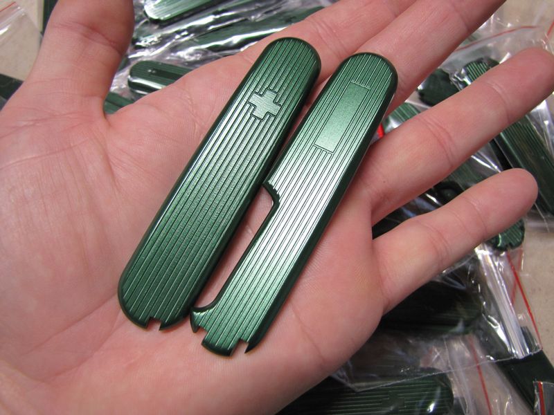 91mm ribbed armee green alox scales – Swiss Bianco