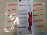 schnitzer fruit knife - dual color: front red G10, back black G10