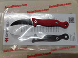 schnitzer fruit knife - dual color: front red G10, back black G10